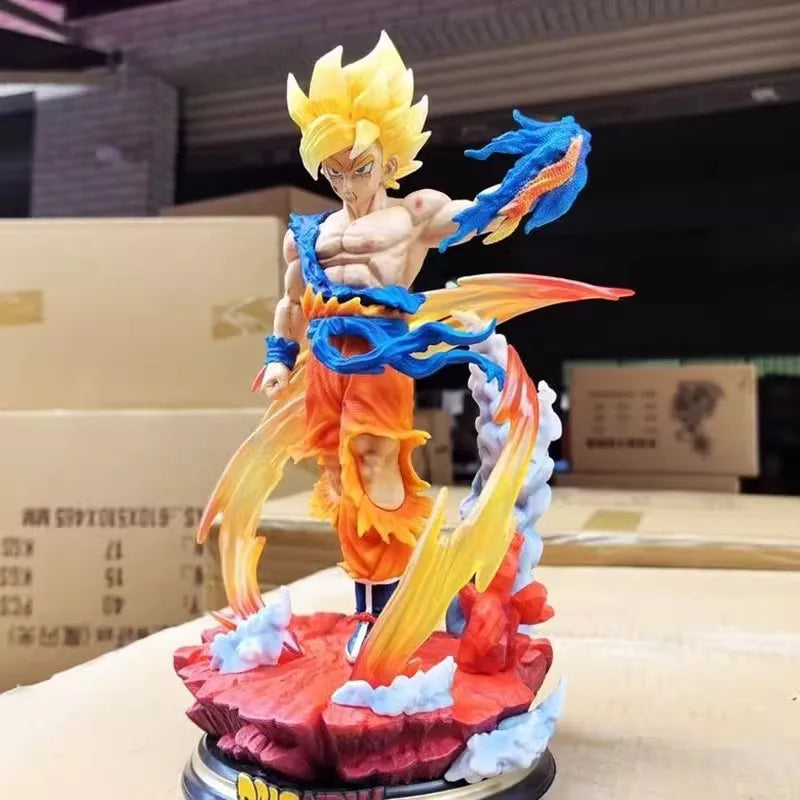 27cm Dragon Ball Z Anime Figure Gk Son Goku Action Figure Super Saiyan Statue Pvc Figure Model Toys Ornament Collection Doll Kid 27cm Dragon Ball Z Anime Figure Gk Son Goku Action Figure Super Saiyan Statue Pvc Figure Model Toys Ornament Collection Doll Kid